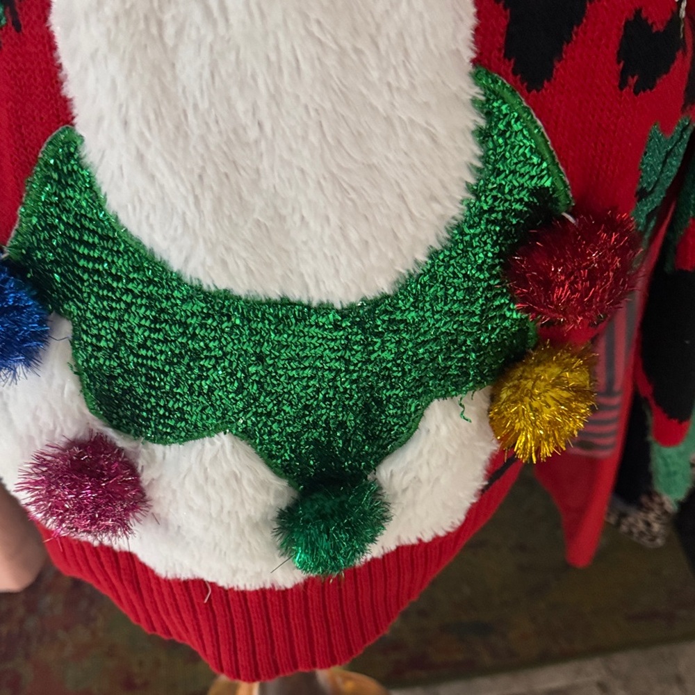 32 Degrees UGLY Red and Green Llama Sweater - Picture 3 of 12